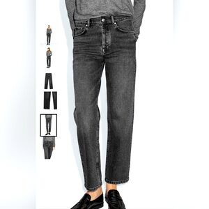 Massimo Dutti Dark Gray Straight Jeans